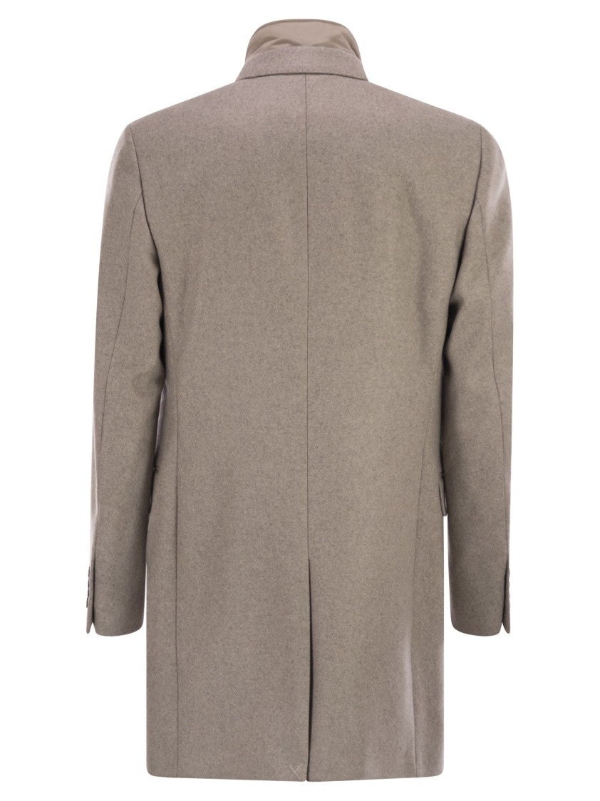 Fay Double Coat In Wool And Cashmere Cloth