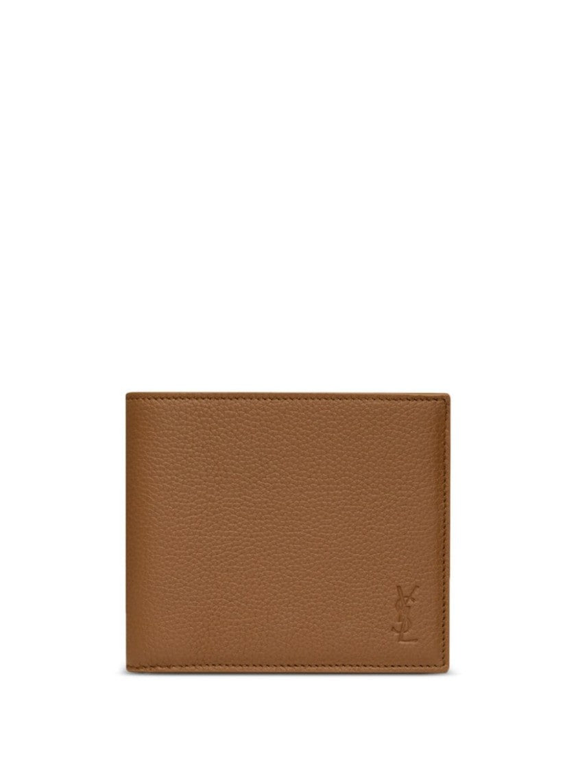 Saint Laurent Beige Calf Leather Wallet And Card Holder