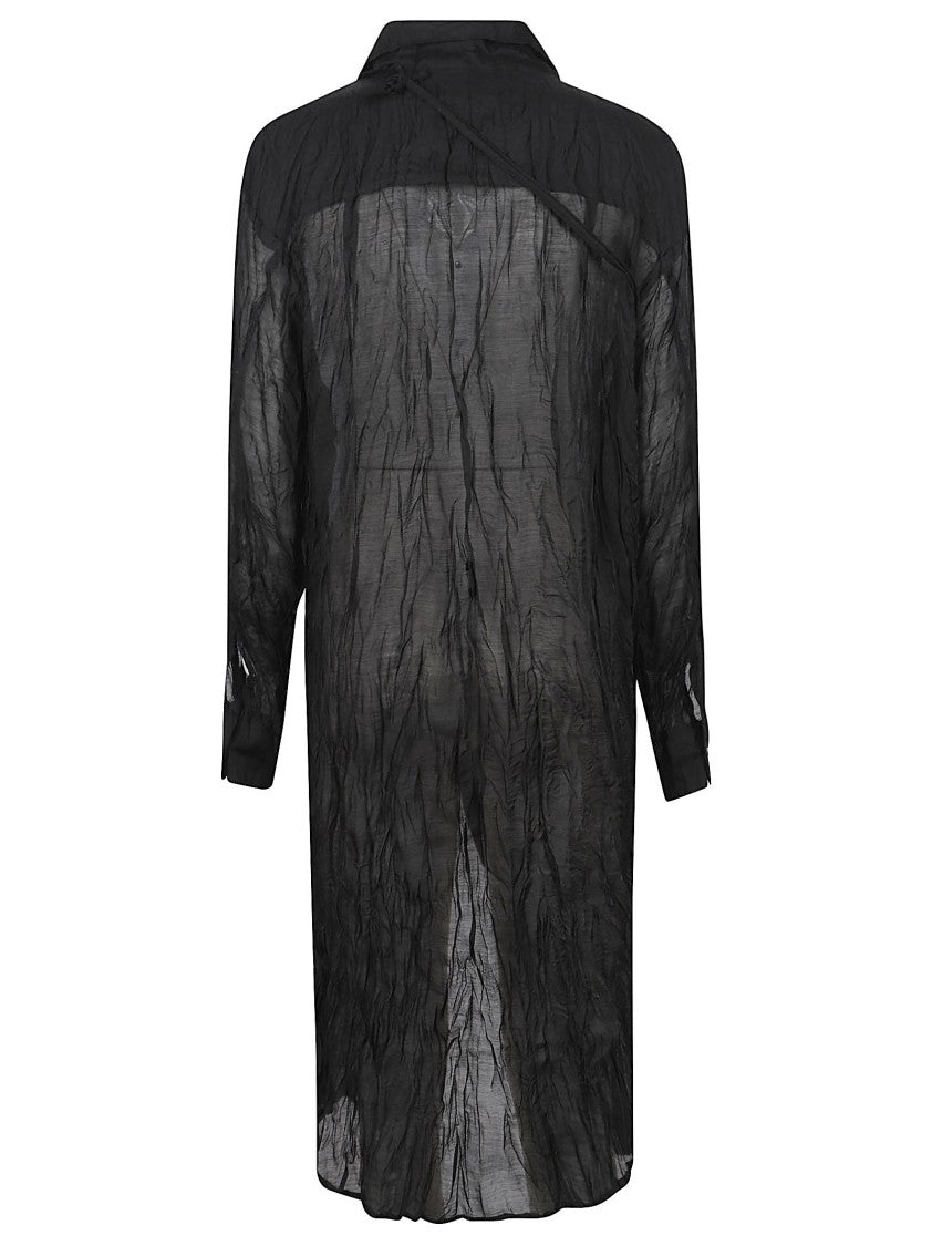 La Piscine Sheer Lightweight Dress Set With Button-Down Front