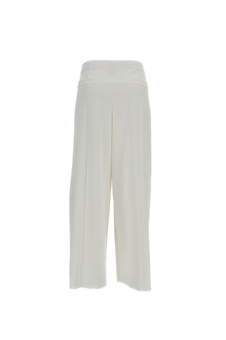 M.S.M. Milano Knee-Length Wide-Leg Trousers With Elasticated Waist
