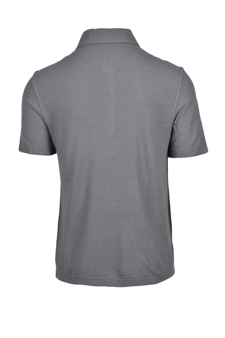 Drumohr Stone Cotton Linen Polo
