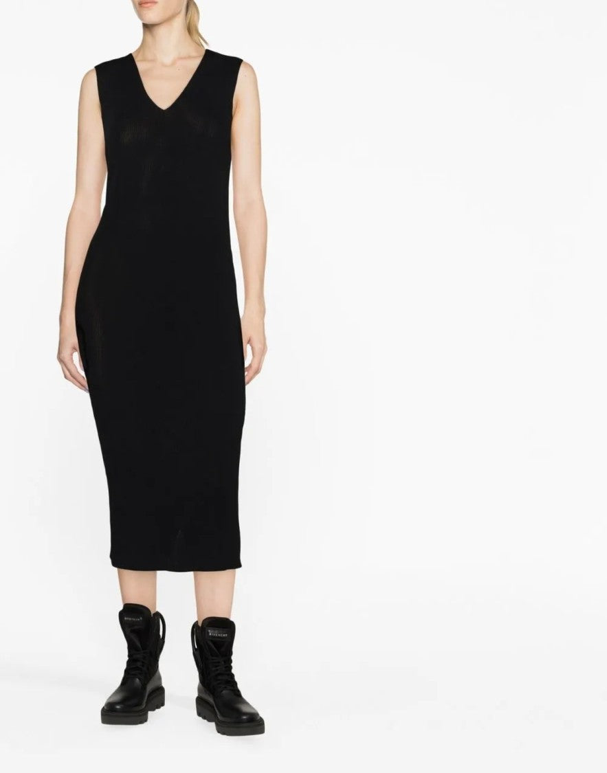 Moncler Knit Logo Midi Dress