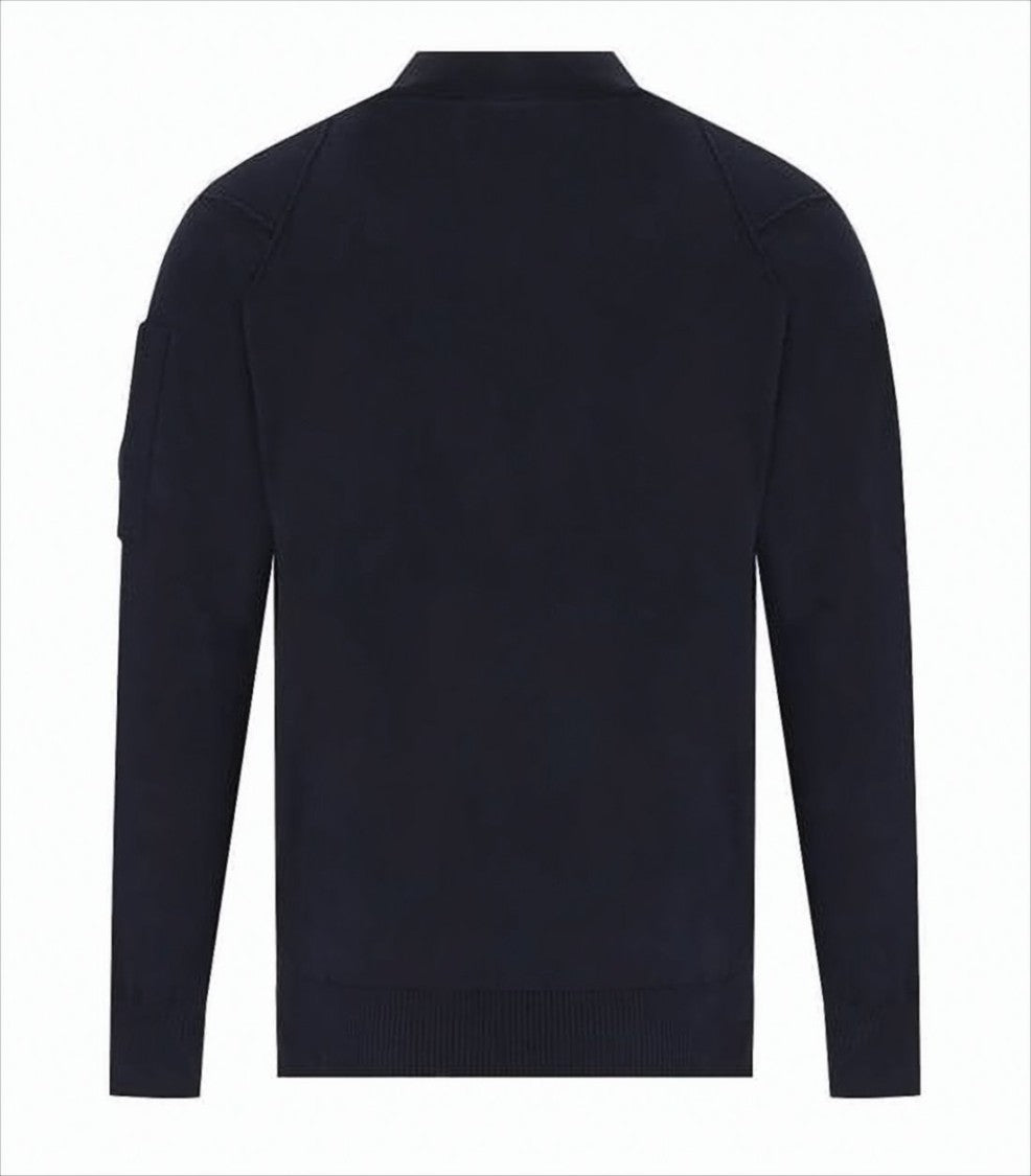 C.P. Company Minimalist Deep V-Neck Cardigan With Button-Down Front