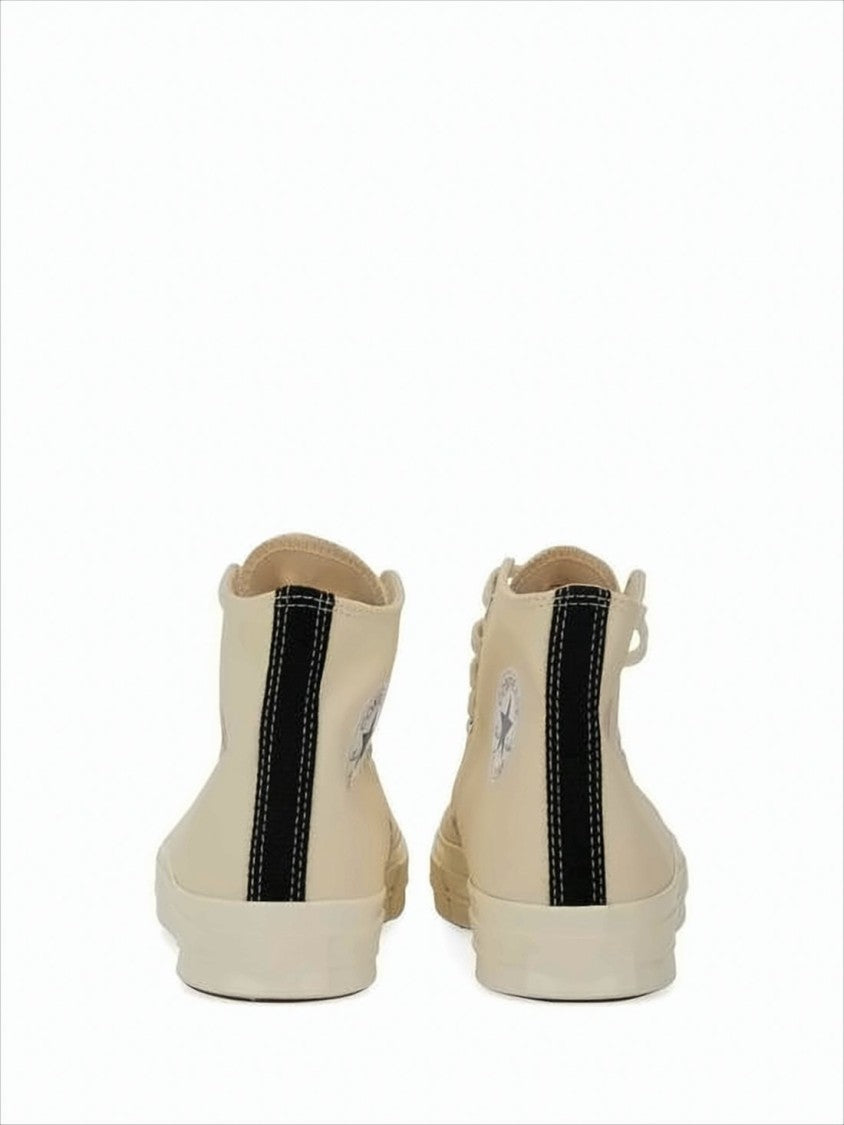 Comme Des Garçons High-Top Sneakers With Iconic Heart Design And Rubber Sole