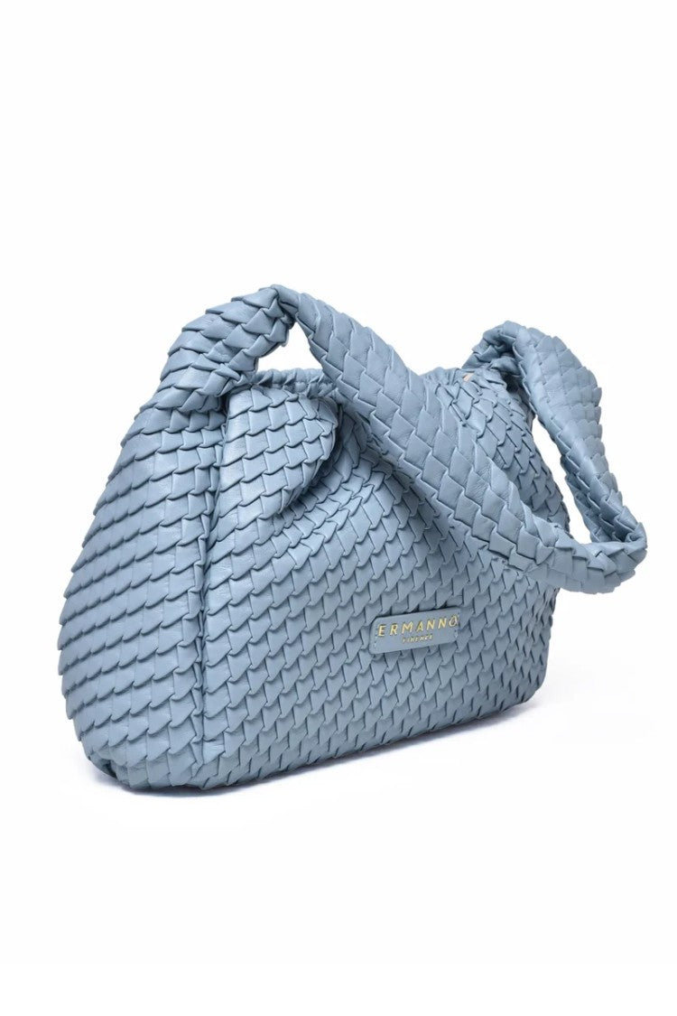Ermanno Firenze Teagan Hobo Crossbody Bag - Light Blue