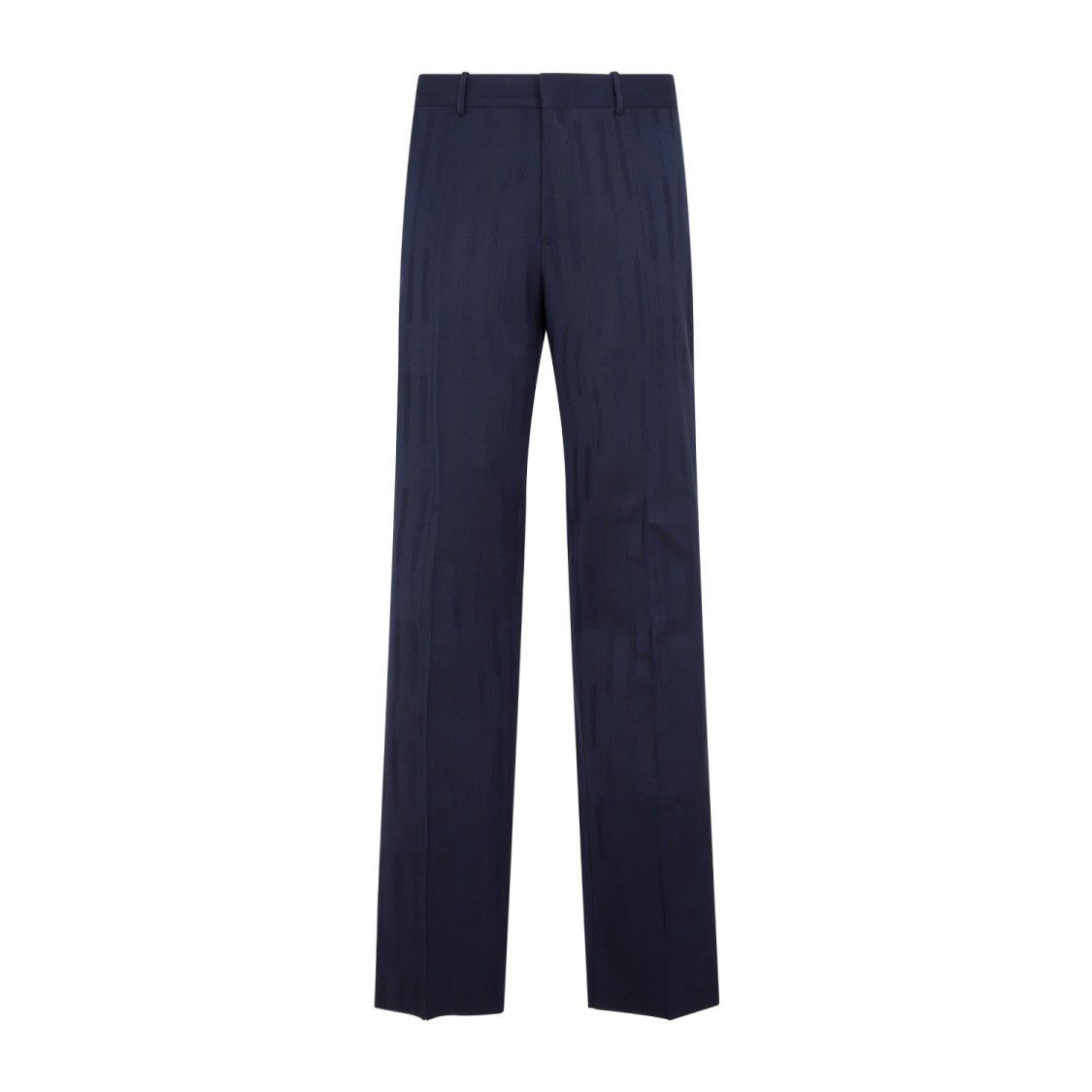 Off-White Blue Sierra Leone Virgin Wool Shibori Jacquard Slim Pant
