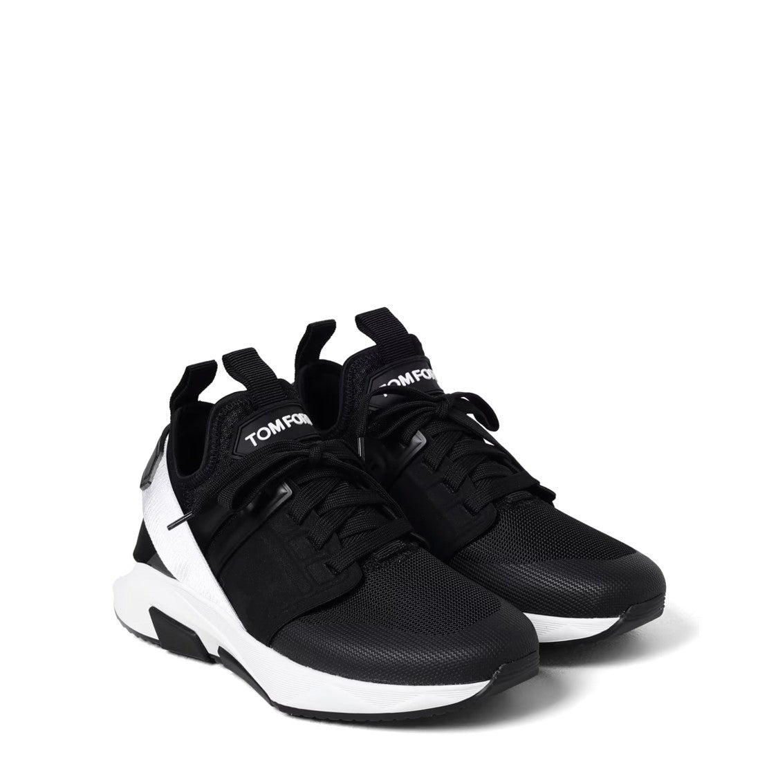 Tom Ford Black Sneakers With Contemporary Strap Detail