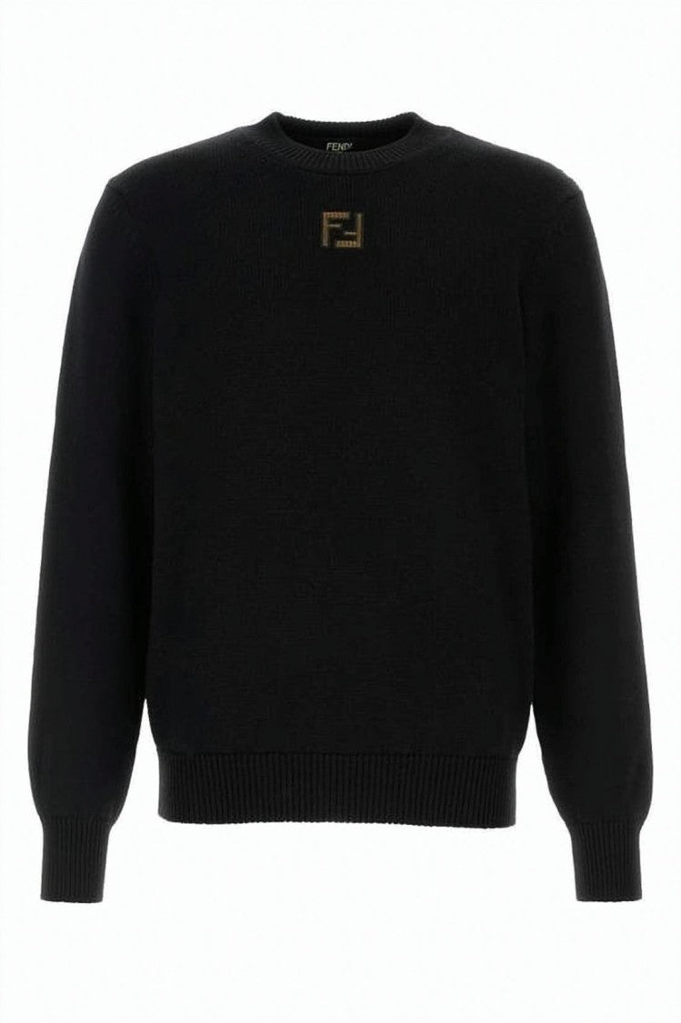 Fendi Classic Black Wool Sweatshirt