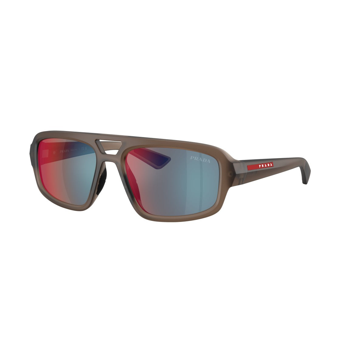 Prada Linea Rossa 0Ps B11su Rectangular Brown Frame Sunglasses