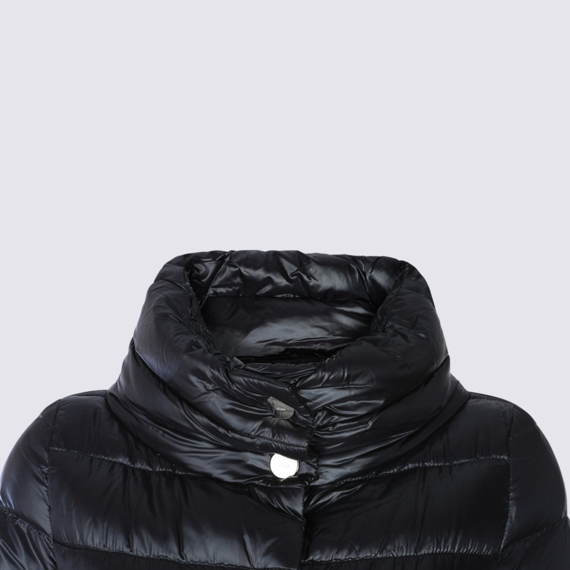 Herno Quilted Down Coat With Structured Collar And Glossy Finish