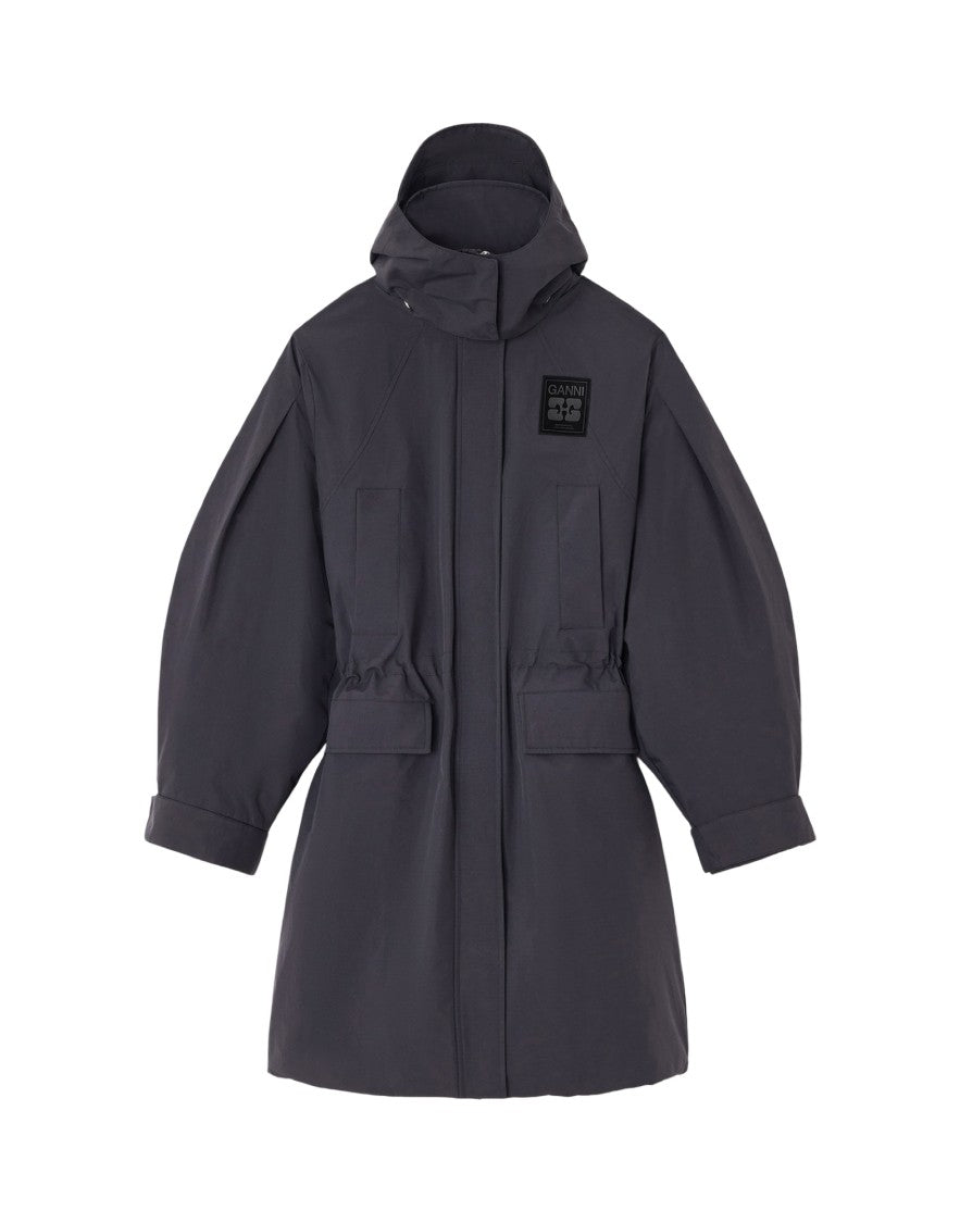 Ganni Ripstop Tri-Layer Parka Coat