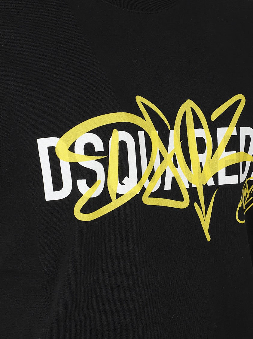 Dsquared2 Graphic Cotton Jersey T-Shirt