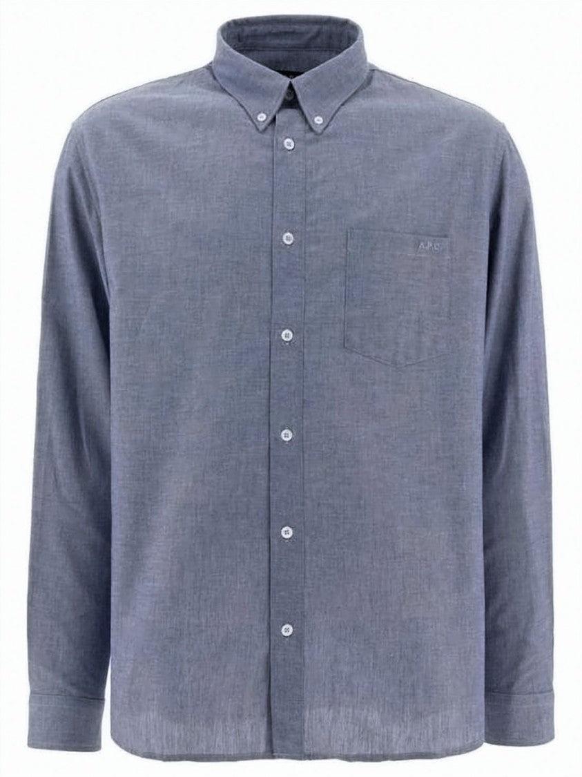A.P.C. Long-Sleeve Button-Up Shirt With Subtle Branding