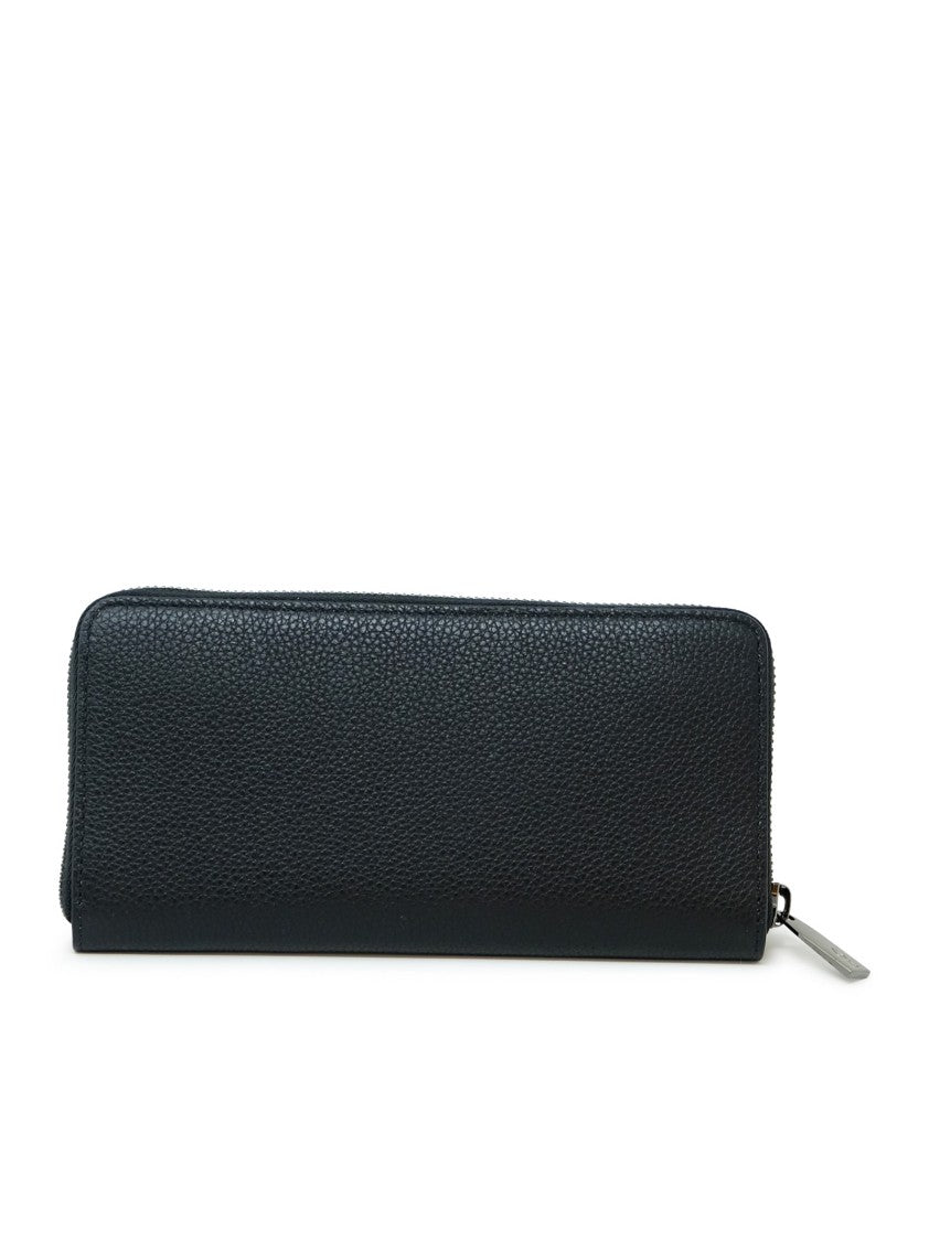 Christian Louboutin Black Calf By My Side Long Wallet