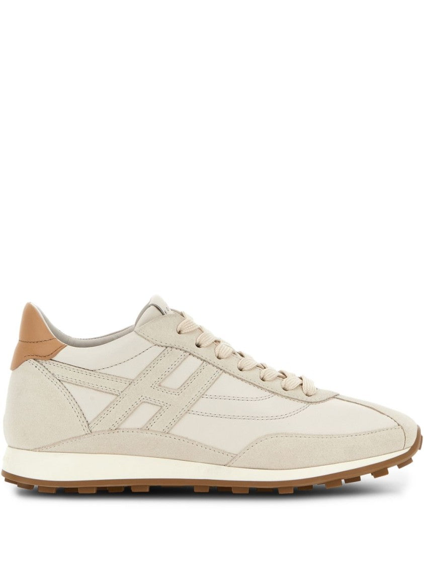 Hogan Lace-Up Sneakers With Silk