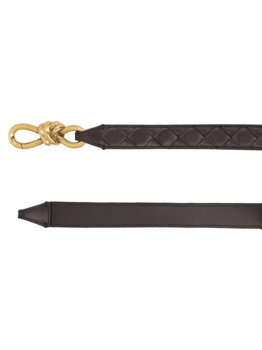 Bottega Veneta Let's Go Woven Lambskin Belt