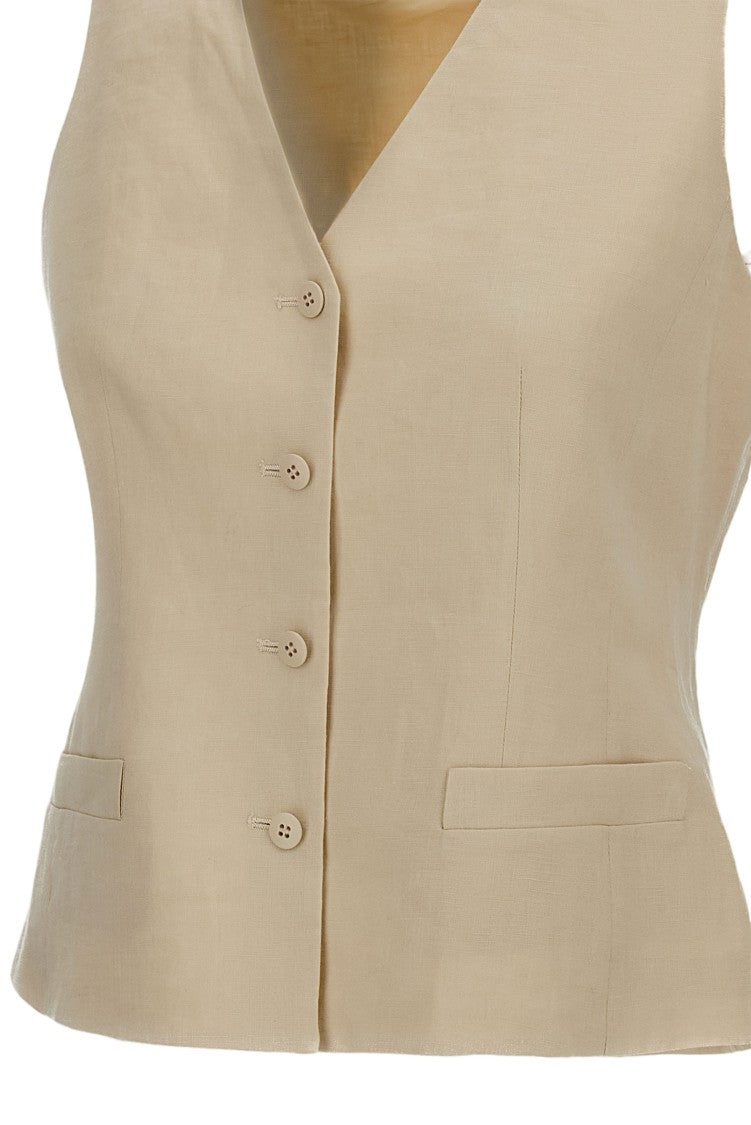 Max Mara Beige Carnet Gilet