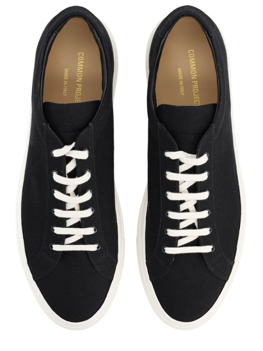 Common Projects Black Achilles Cotton Low-Top Sneakers