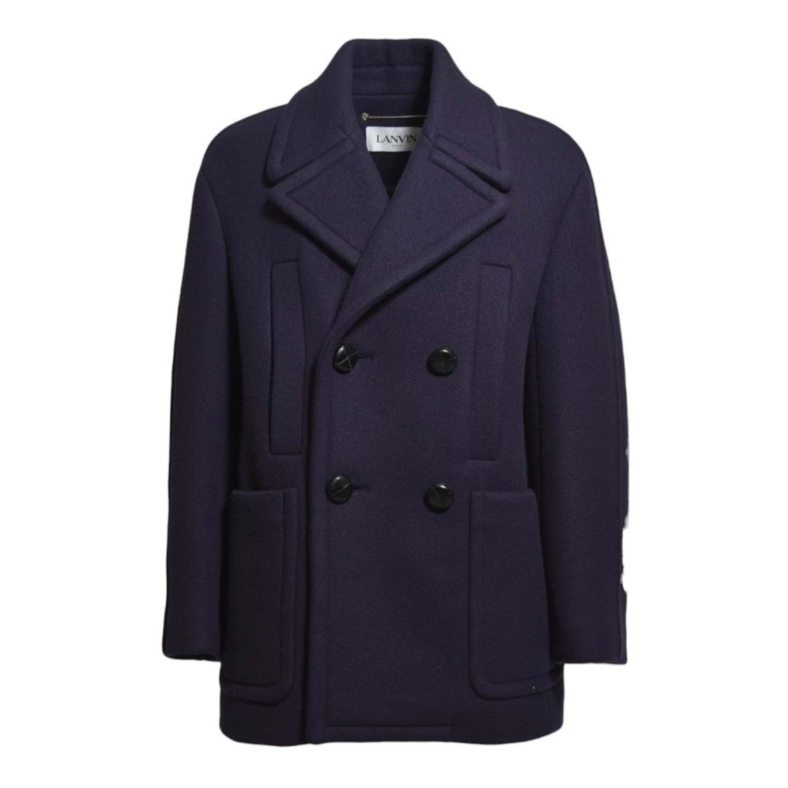 Lanvin Blue Virgin Wool Short Coat