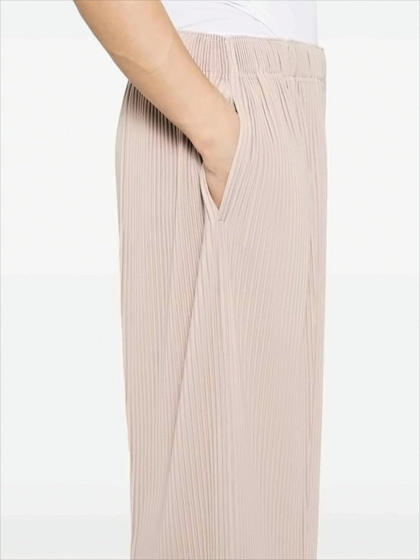 Homme Plissé Issey Miyake Pleated Wide-Leg Trousers With Elastic Waistband