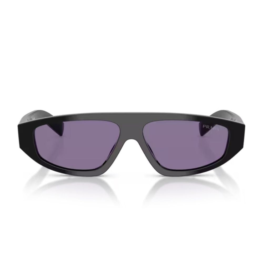 Prada Bold Sculpted Rectangle Sunglasses With Violet Lenses