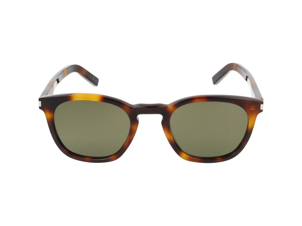 Saint Laurent Havana Classic Square Acetate Sunglasses
