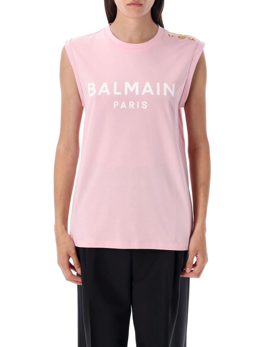 Balmain 3 Btn Logo Tank Top