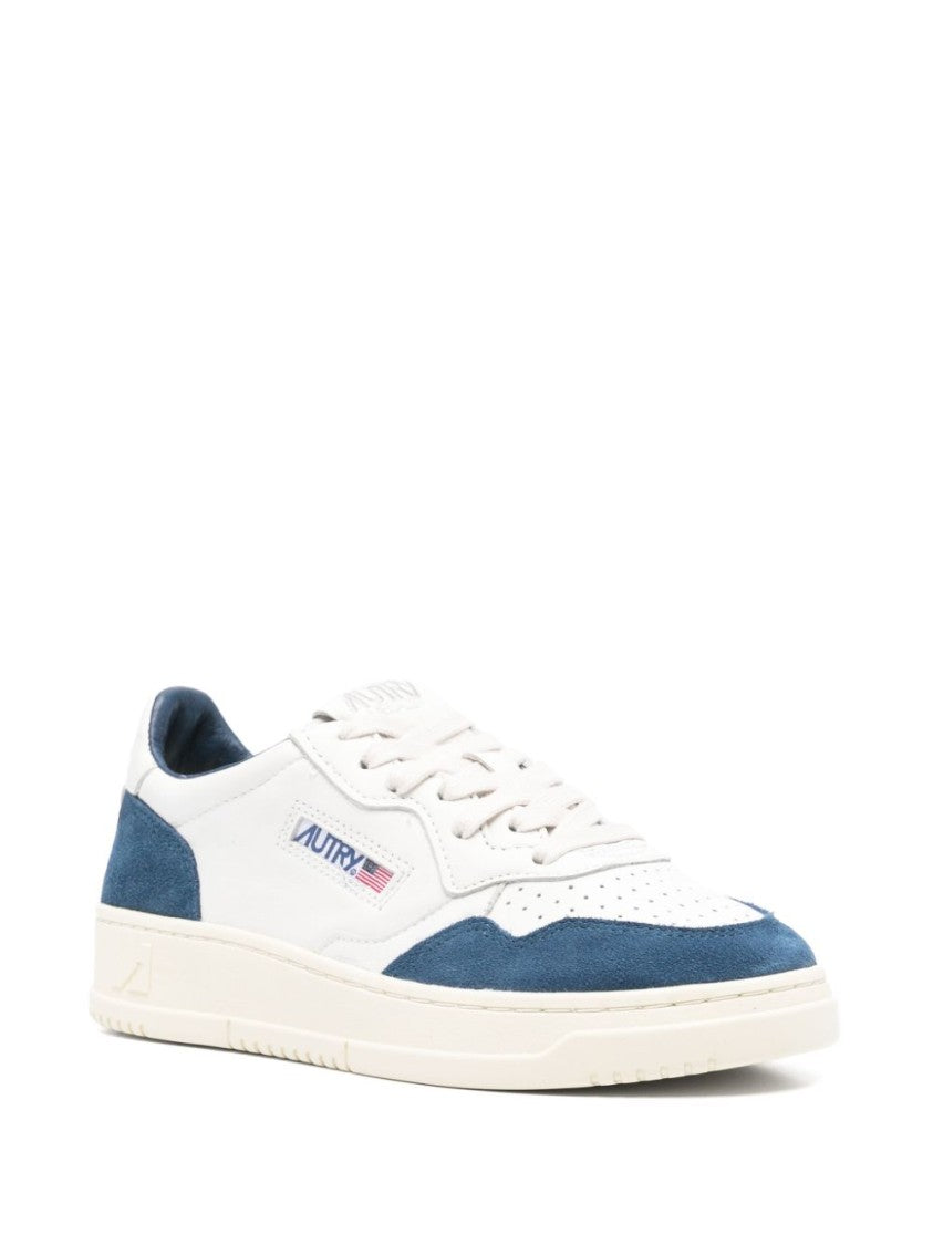 Autry White Branded Heel Counter Lace Sneakers