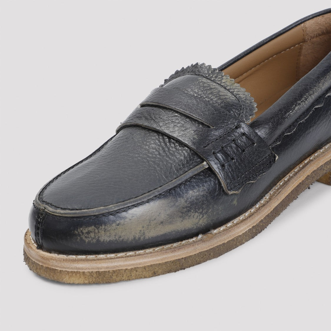 Golden Goose Jerry Black Cow Leather Loafers