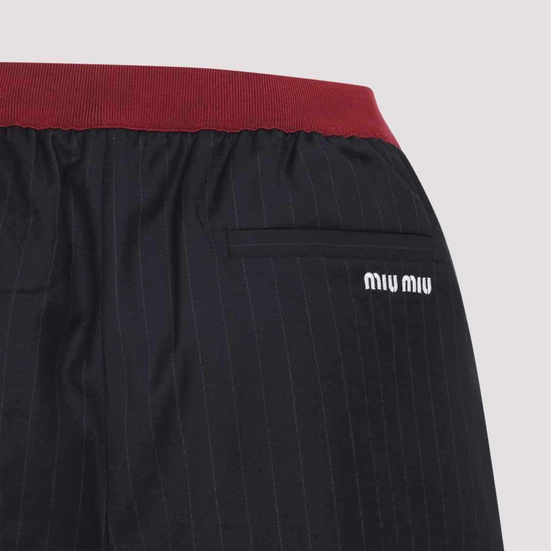 Miu Miu Blue Virgin Wool Shorts