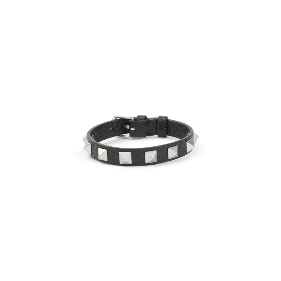 Valentino Garavani Black Leather Bracelet