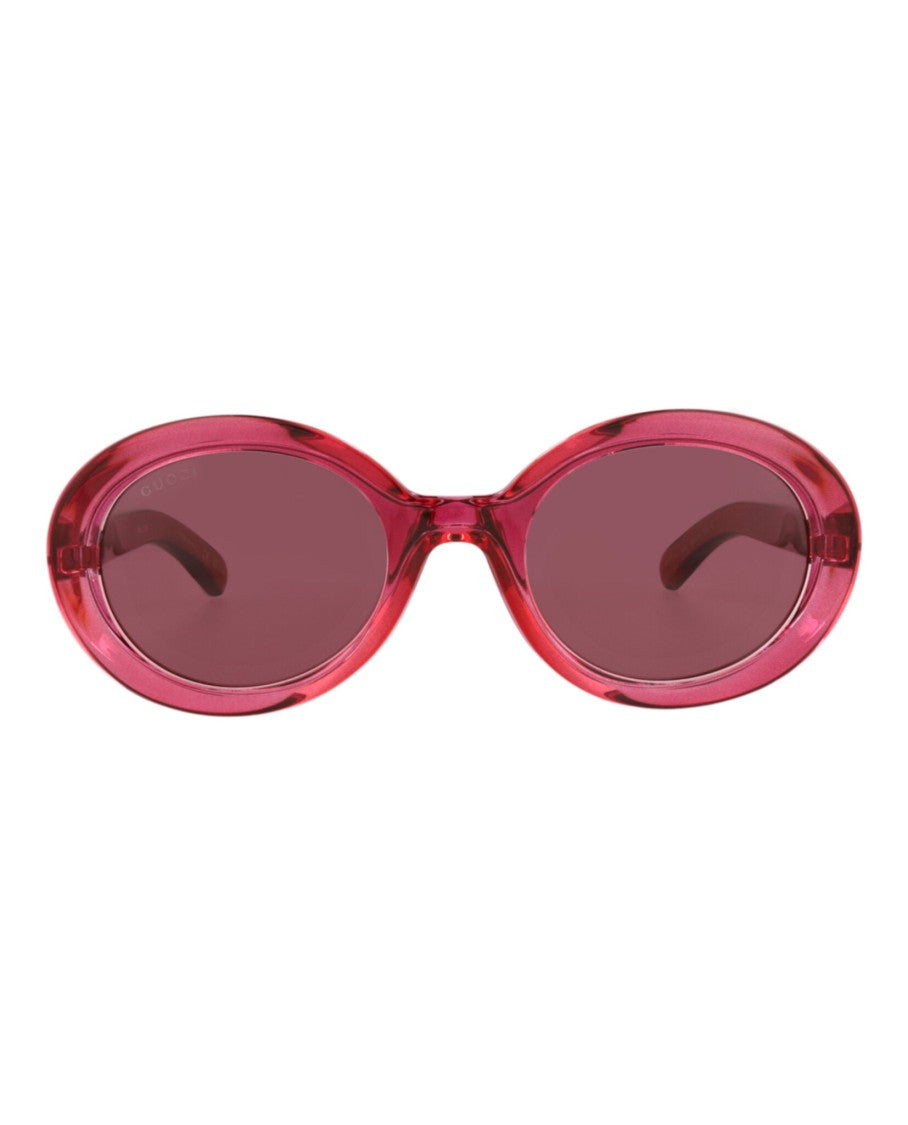 Gucci Round-Frame Injection Sunglasses With Glossy Finish
