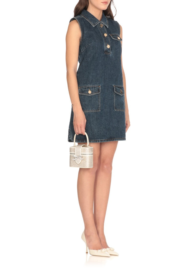 Self-Portrait Mini Dress With Classic Collar