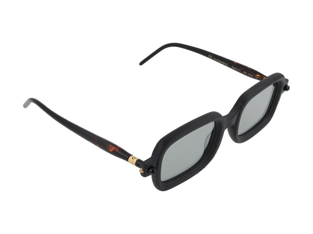 Kuboraum Bold Gold-Tone Detail Rectangular Frame Sunglasses