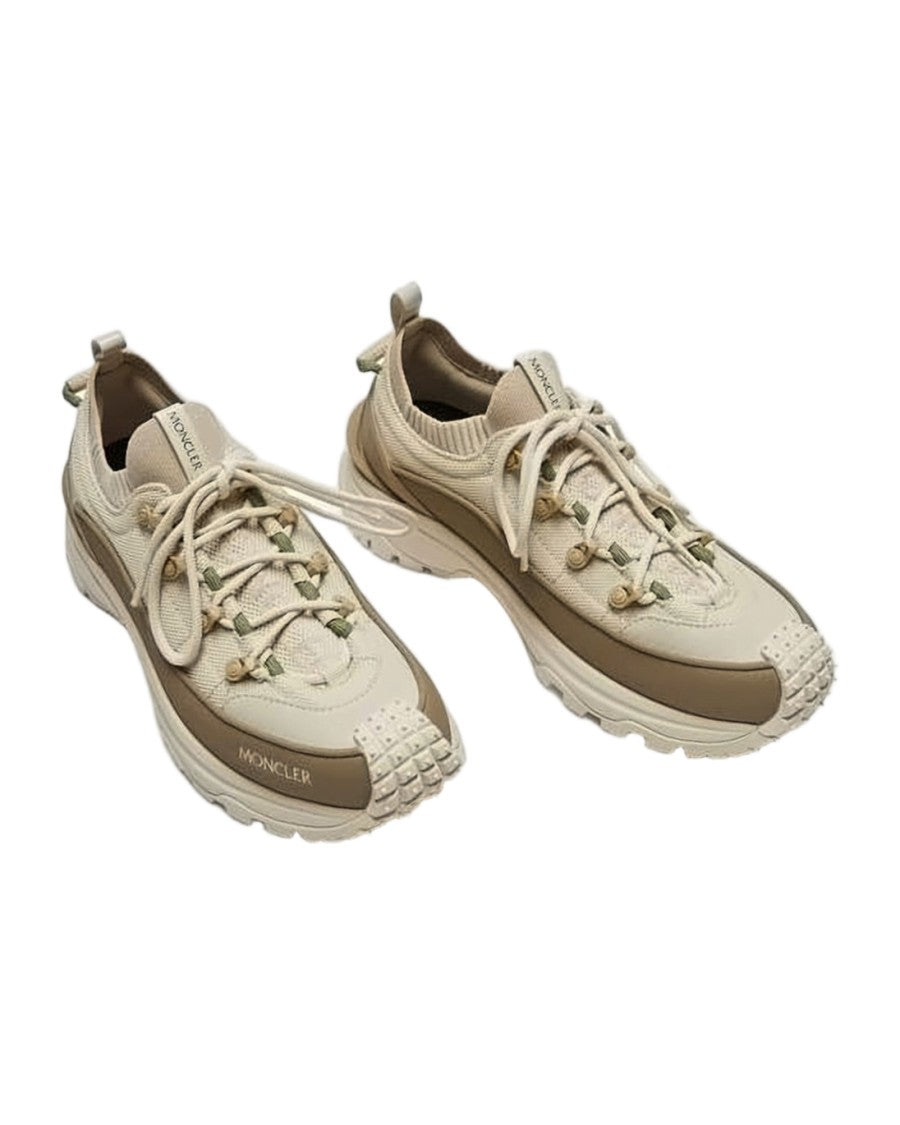 Moncler Low-Top Sneakers With Textured Upper And Sock-Like Collar
