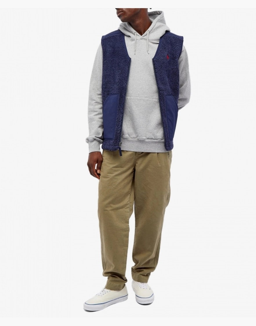 Polo Ralph Lauren High-Pile Fleece Vest Jacket With Zip Fastening And Logo Detail