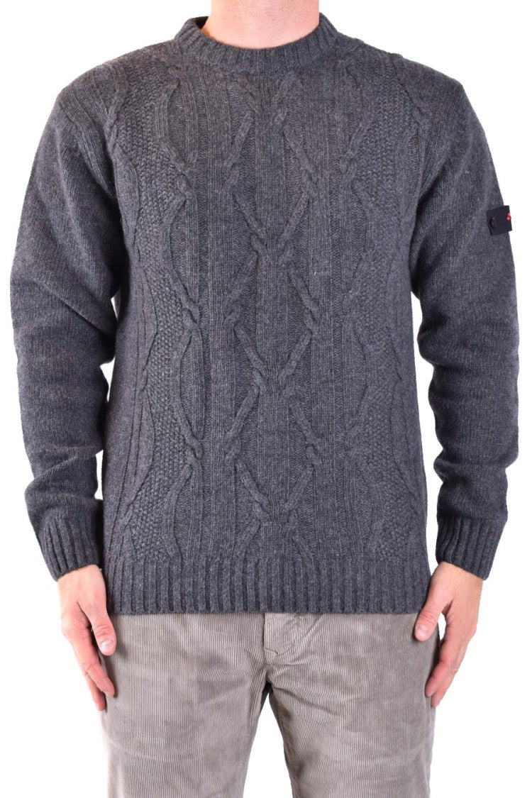 Peuterey Multicolor Cable Knit Sweater Ribbed Finish