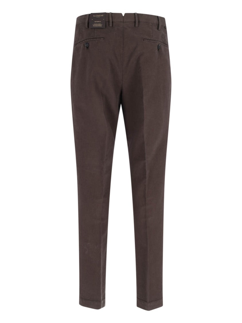 Incotex Medium Rise Brown Chinos