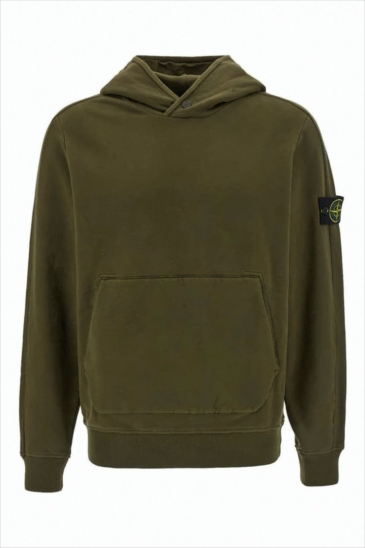 Stone Island Relaxed Fit Hooded Sweatshirt With Logo Patch