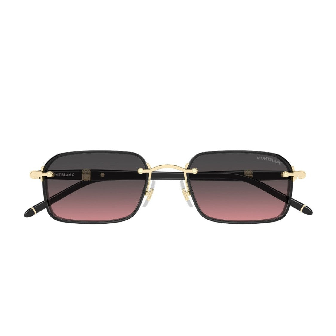 Montblanc Gold Linea Meisterstück Rimless Rectangular Sunglasses