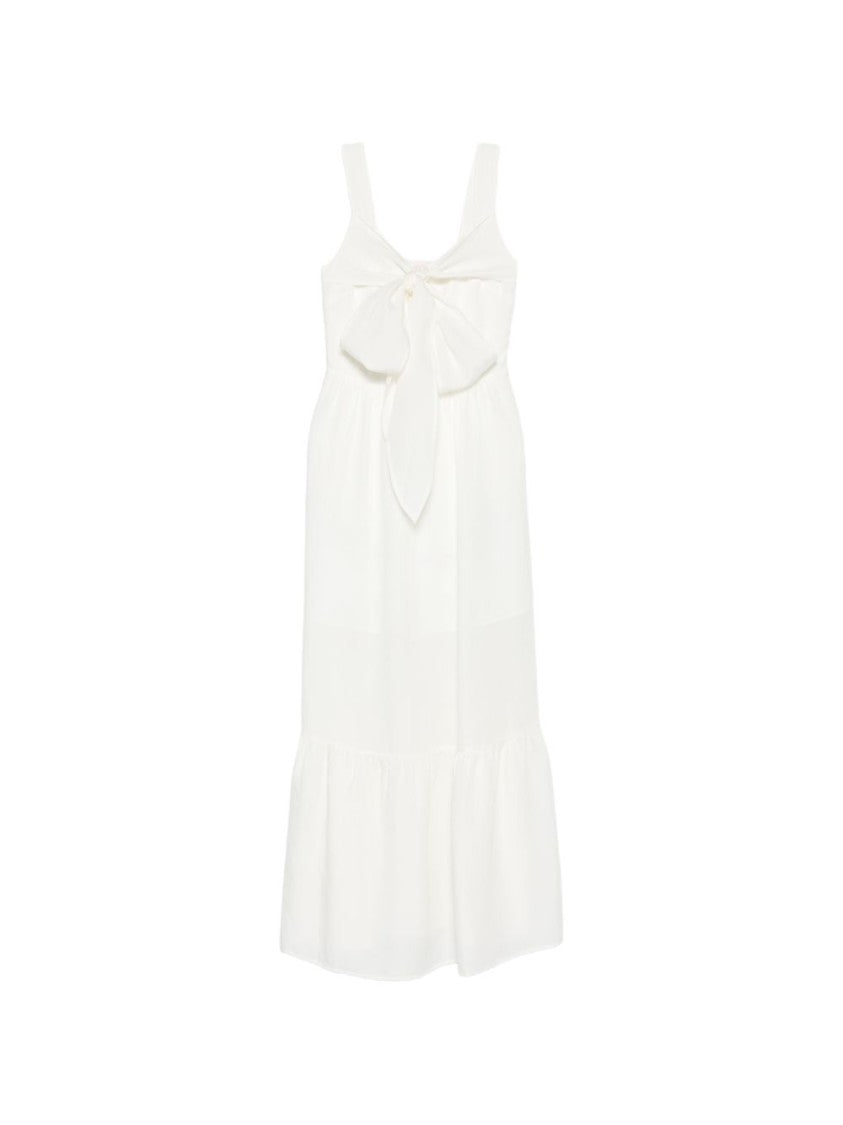 Liu Jo White Bow Ruffle Tiered Day Dress