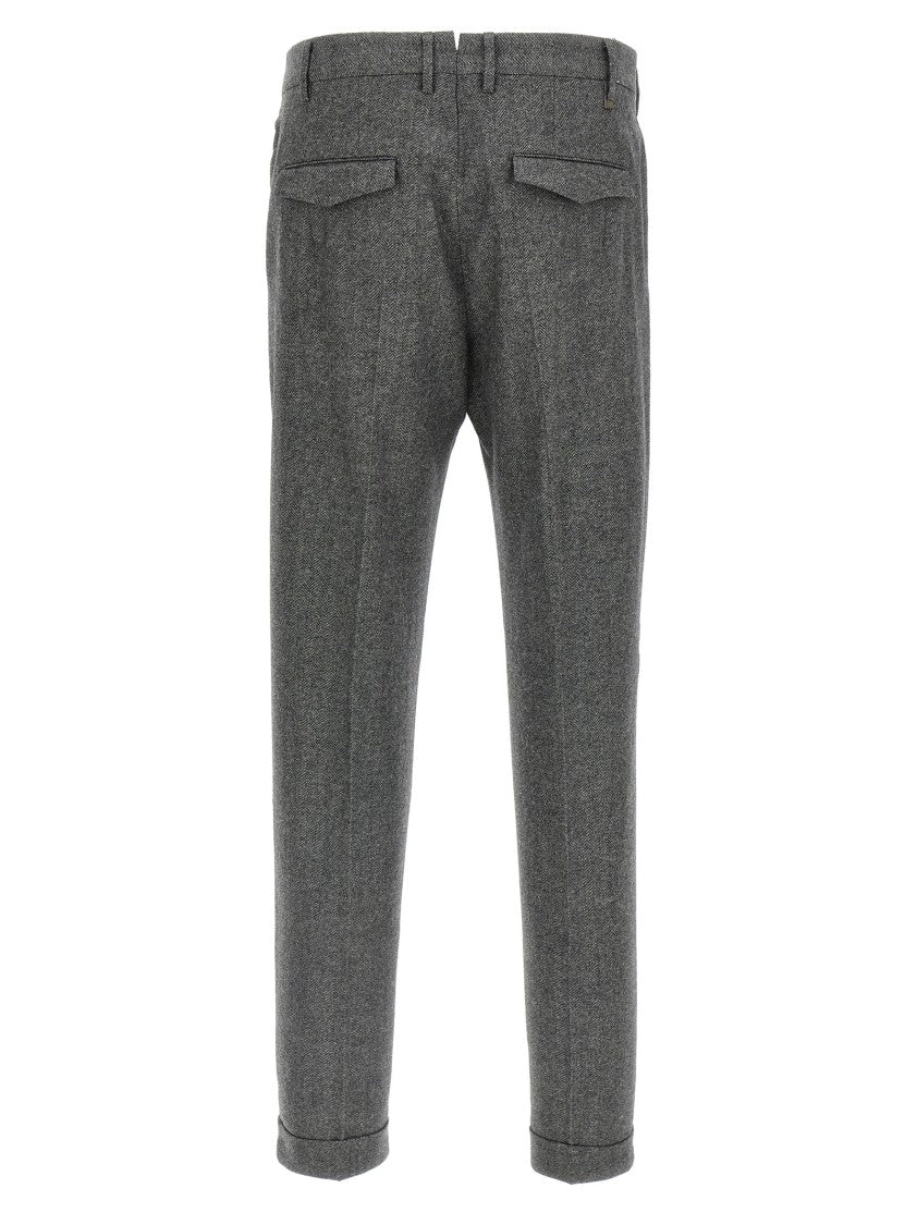 Pt Torino Lightly Stretch Brushed Cashmere Blend Wool Pants With Master Fit