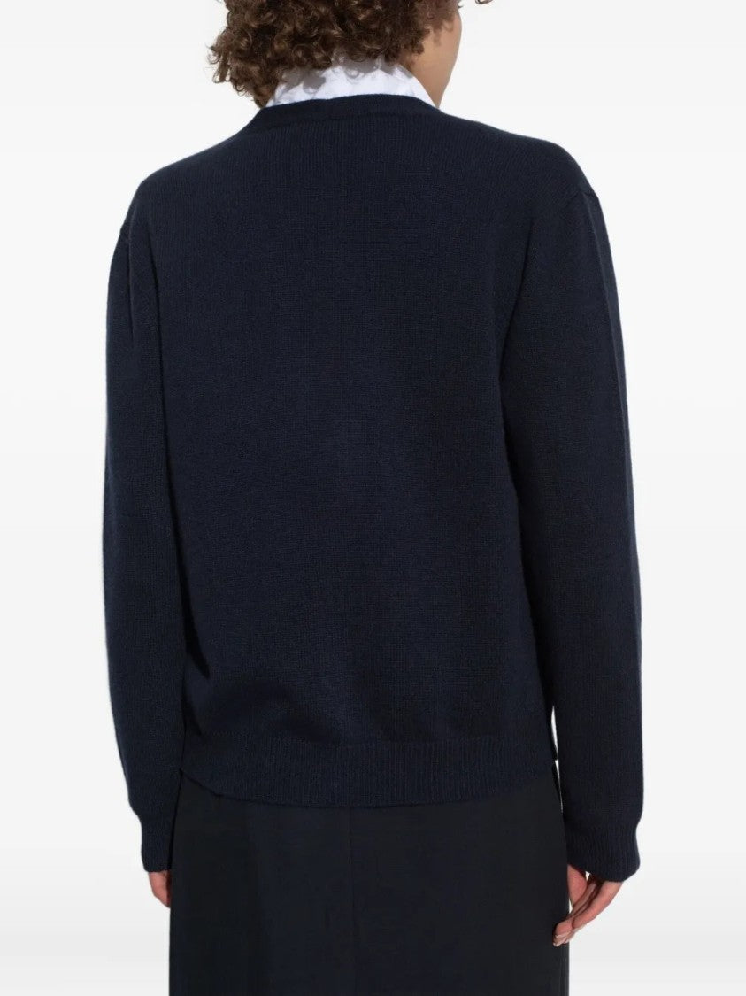 Fabiana Filippi Navy Blue Knit Cardigan
