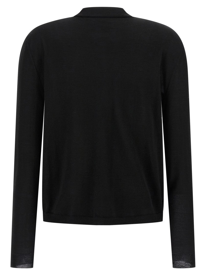 Marni Two-Tone Wool And Silk Cardigan With Embroidered Detail