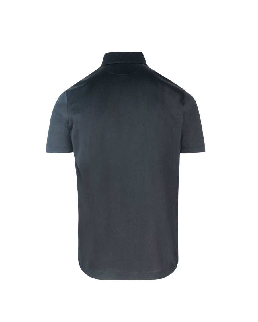 Paul & Shark Black Cotton Jersey Polo Shirt