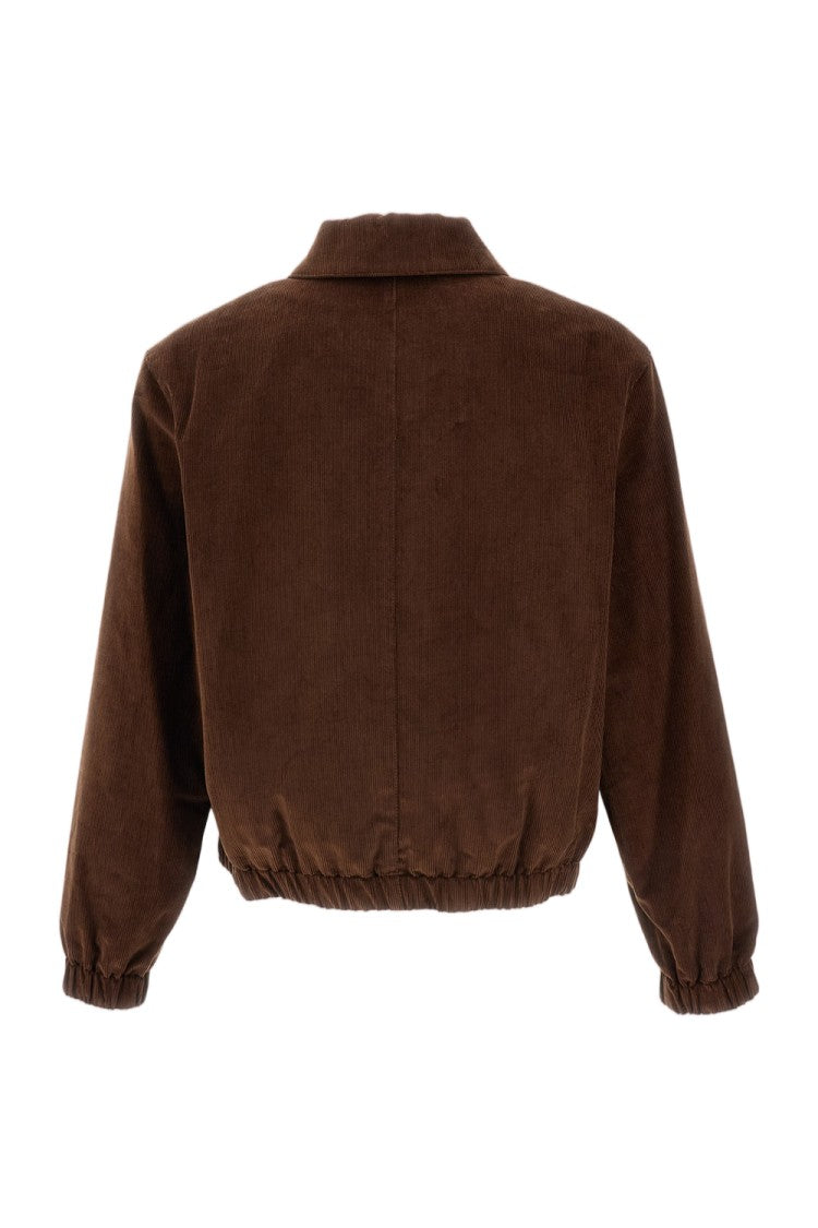 Ami Paris Brown Ami De Coeur Corduroy Padded Jacket