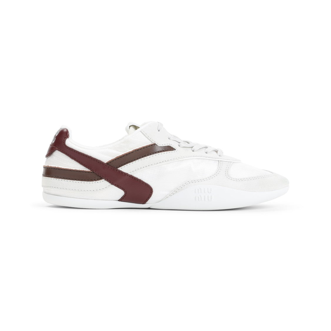 Miu Miu Calf Leather Sneakers With Tech Fabric Vamp