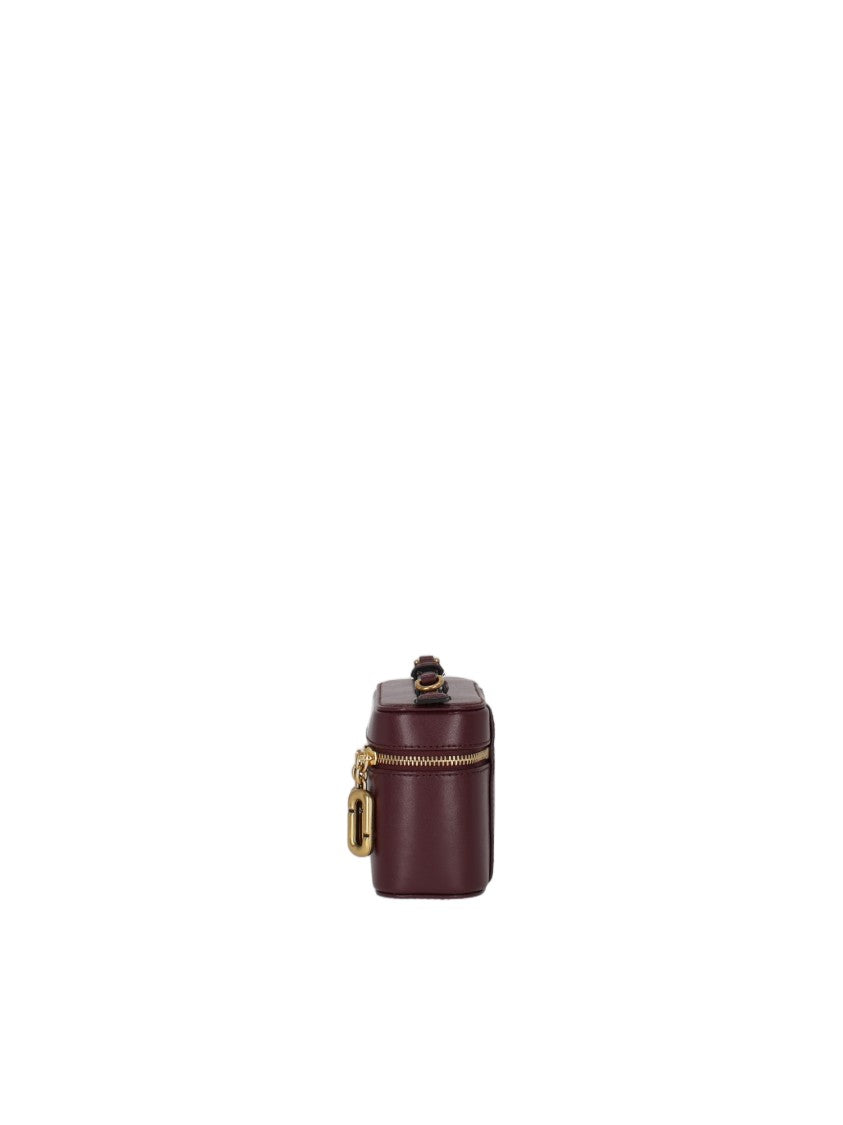 Marc Jacobs Burgundy Cow Leather East-West Vanity Bag