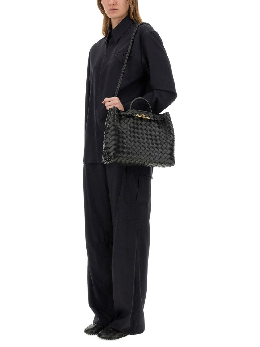 Bottega Veneta Tailored Wool Shirt With Structured Collar