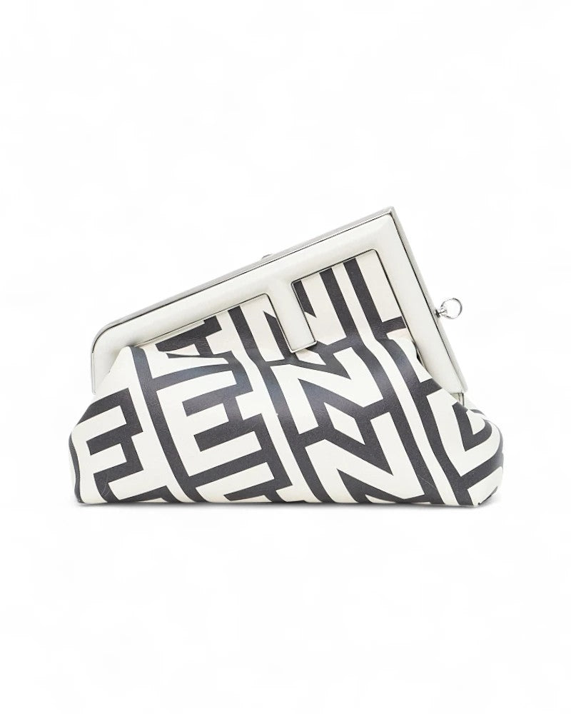 Fendi Frist Small Logo Print In White